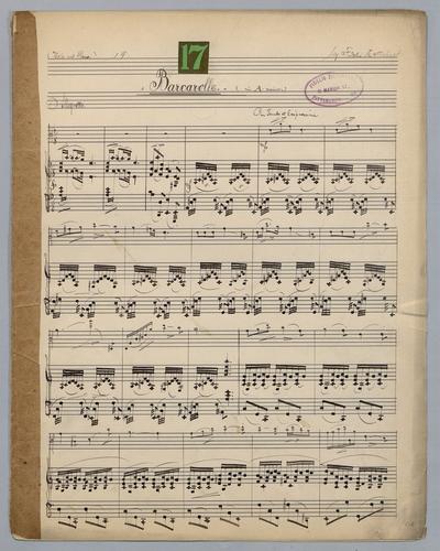 Barcarolle : [no.] 17 - Score