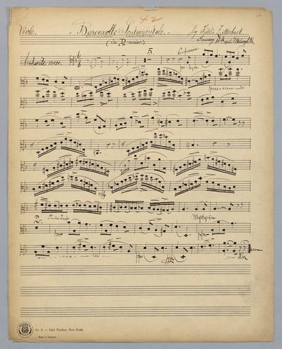 Barcarolle Sentimentale - Parts: Viola