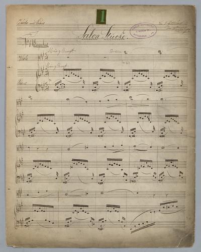 Salon Stücke : [no.] 1 - Score