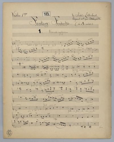 Fantasy Fantastic : [no.] 18 - Parts: Violin 1