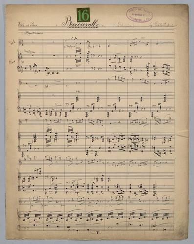 Barcarolle : [no.] 16 - Score