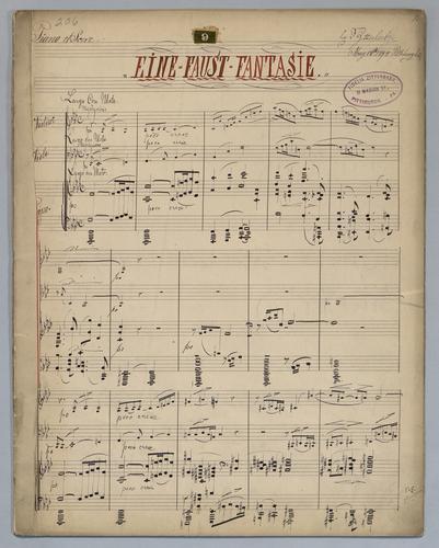 Eine Faust-Fantasie - Score