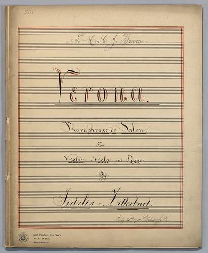 Verona : Pharaphrase de Salon - Score