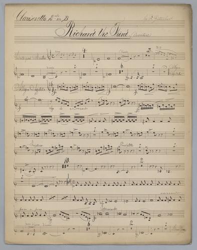 Richard III - Parts: Clarinet 2 in B