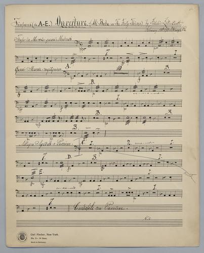 Ouverture : Ali-Baba - Parts: Timpani