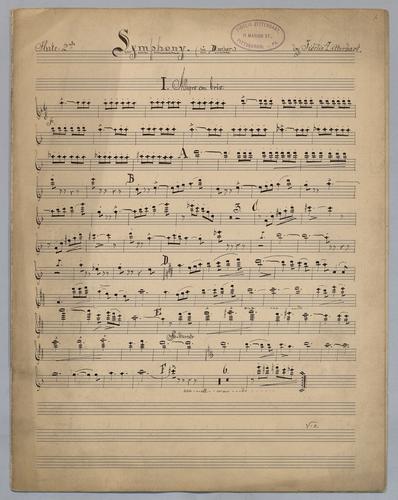 Symphony : in D Minor - Parts: Flute 2