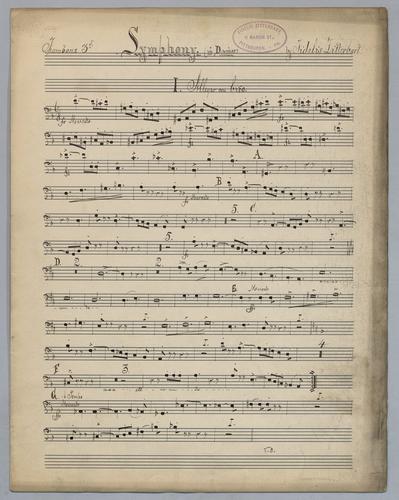 Symphony : in D Minor - Parts: Trombone 3