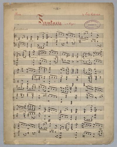 Fantasie : [no.] 12 : in F Major : [for] Piano