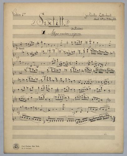 Sextett : in D Minor - Parts: Violin 1