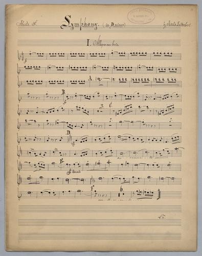 Symphony : in D Minor - Parts: Flute 3