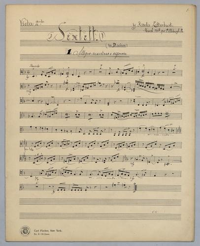 Sextett : in D Minor - Parts: Viola 2
