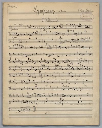 Symphony : in D Minor - Parts: Bass