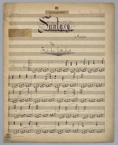 Fantasy : [no.] 2 : The Golden Knight : in C Major : [for] Piano