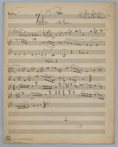 Valse : The Graces - Parts: Violin