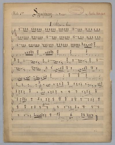 Symphony : in D Minor - Parts: Flute 1