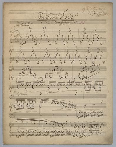 Fantasie Etüde : No. 21 : Seenymphen : [for piano],
