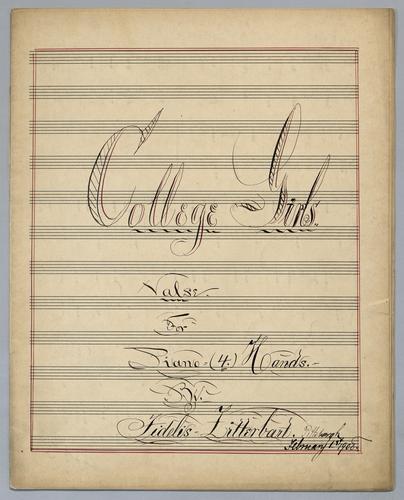 College Girls : Valse : for Piano, 4 hands : [in D major],