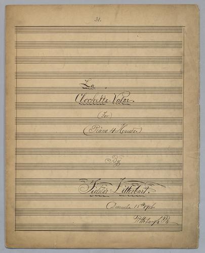 La Clochette : Valse : for Piano, 4 hands : [in F major],