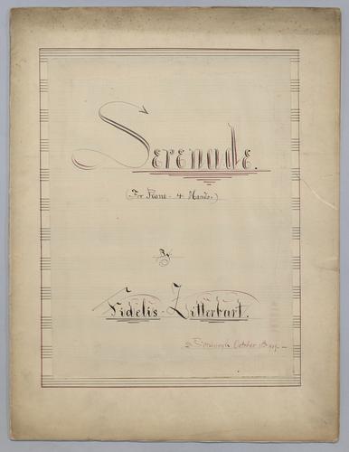 Serenade : for Piano, 4 Hands : [in F major],