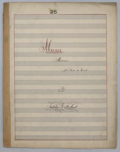 Absence : Morceau : for Piano, 4 Hands : [in F major]