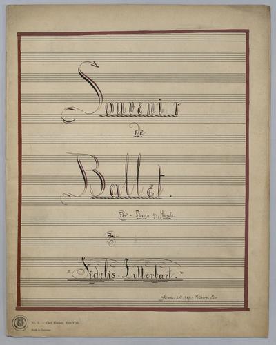 Souvenir de Ballet : for Piano, 4 Hands : [in F major],