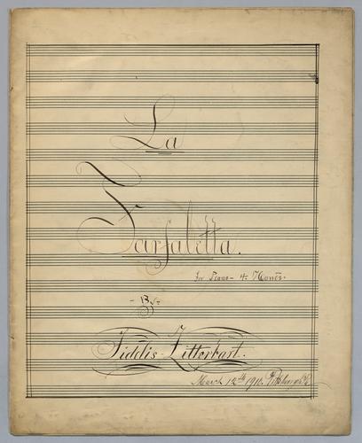 La Farfaletta : for Piano, 4 hands : [in F major],