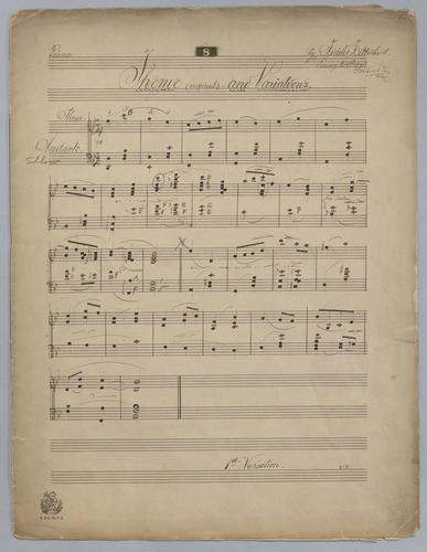Theme (original) and Variations : [for] Piano : [in Bb major],