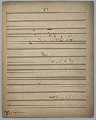 The Blacksmith : Morceau : for Piano, 4 Hands : in C Major,