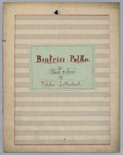 Beatrice Polka : for Piano, 4 hands : [in C major]