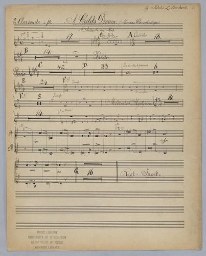 A Child's Dream - Parts: 2 Clarinets