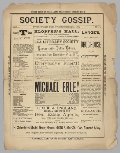 Advertising - Everybody's Friend!; and Michael Erie!