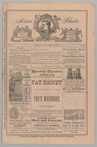 Theatre program - Pat's Wardrobe with Pat Rooney