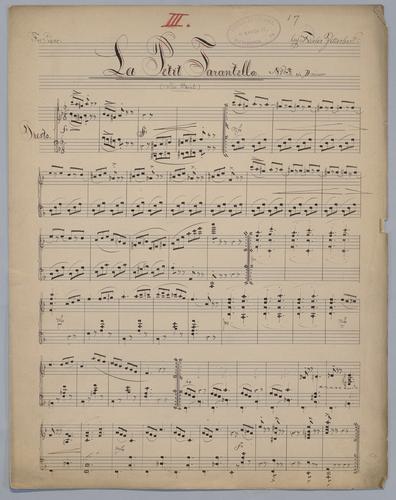 La Petit Tarantella : No. 3 : in D Minor : for Piano