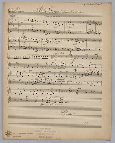 A Child's Dream - Parts: Violin 1