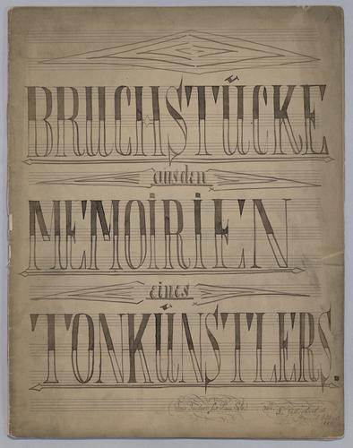 Bruchstücke aus den Memoirien eines Tonkünstlers : Freie Fantasie für Piano Solo : [in C major],