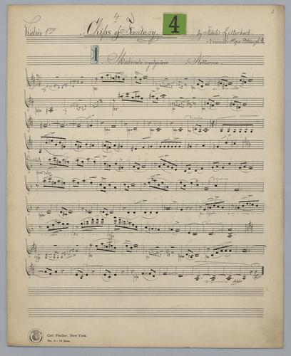 Chips of Fantasy : [no]. 4 - Parts: Violin 1