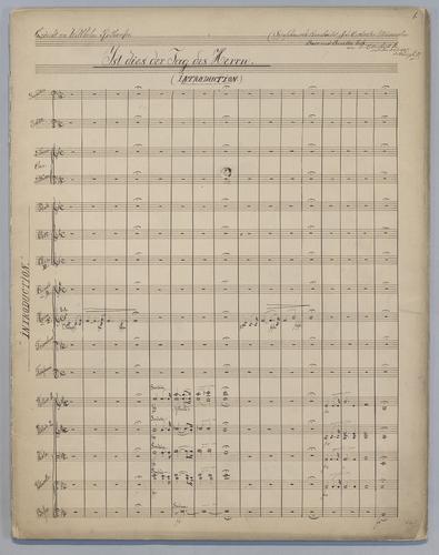 Ist dies der Tag des Herren - Score