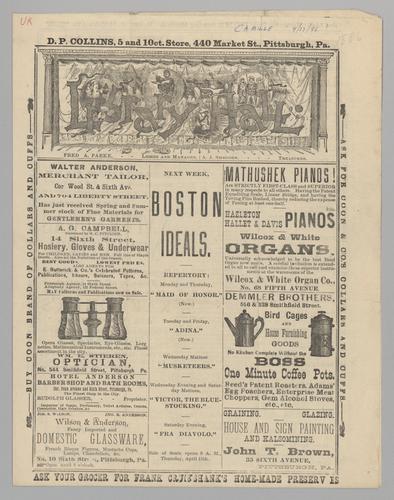 Theatre program - Camille with Helena Modjeska