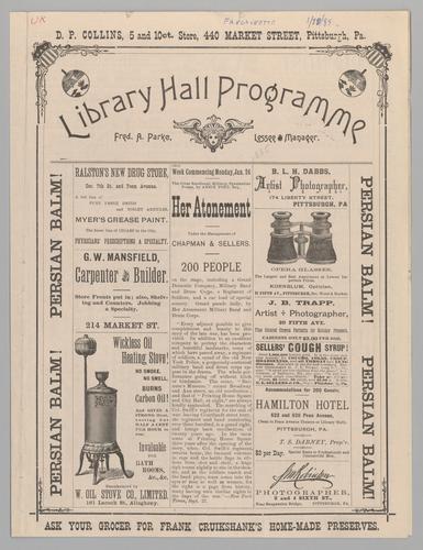 Opera program - The Boston Ideal Opera Company in Fanchonette