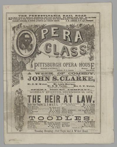 Theatre program - The Heir at Law; and Toodles with J. S. Clarke