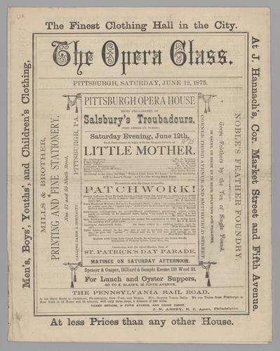 Theatre program - Salsbury's Troubadours in Little Mother; and Patchwork!