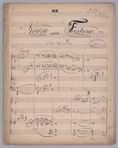 Reverie quasi Fantasie : No. 3 - Parts: Piano