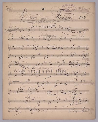Reverie quasi Fantasie : No. 3 - Parts: Violin