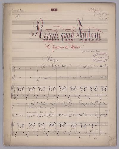 Reverie quasi Fantasie : [no.] 5 - Score