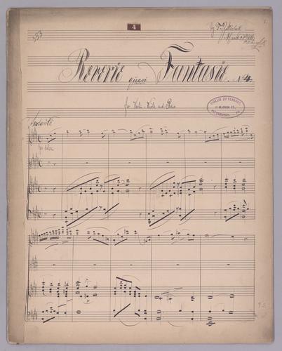 Reverie quasi Fantasie : No. 4 - Parts: Piano