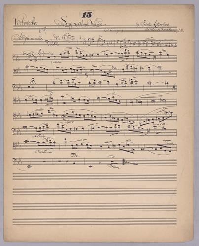 Song without Words - Parts: Violoncello