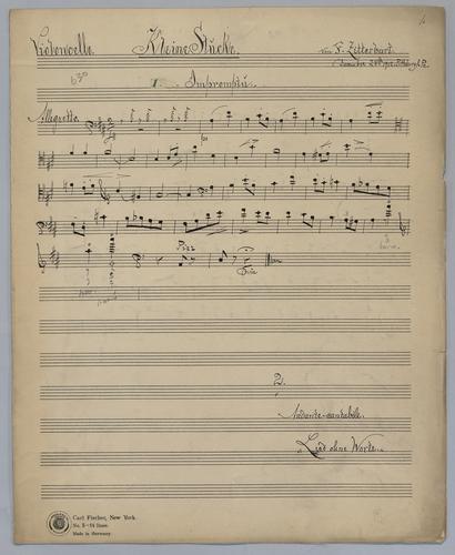 4 Kleine Stücke - Parts: Violoncello