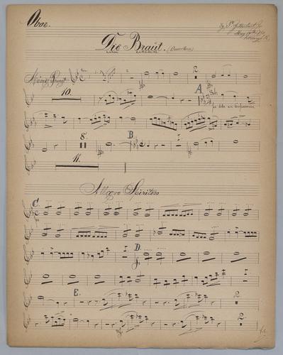 Ouverture : Die Braüt - Parts: Oboe