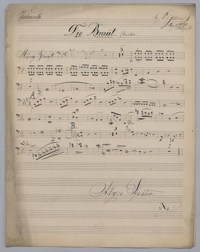 Ouverture : Die Braüt - Parts: Violoncello