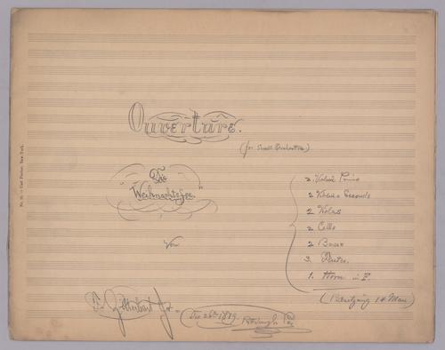 Ouverture : Die Weihnachtsfee : for Small Orchestra,